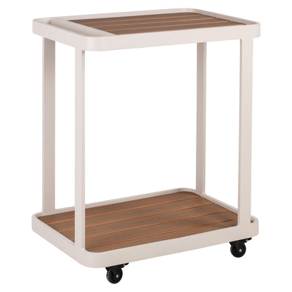 Tuin Spritz beige aluminium, schuin vooraanzicht op witte achtergrond