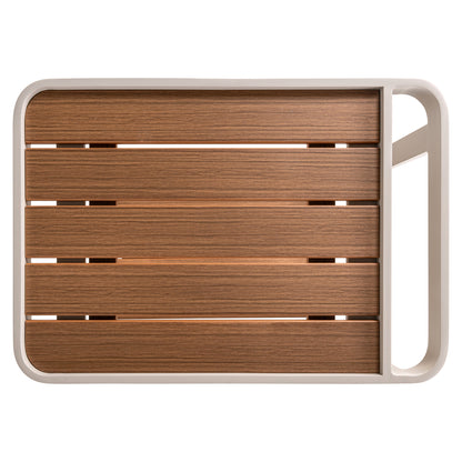 Tuin Spritz beige aluminium, bovenaanzicht op witte achtergrond