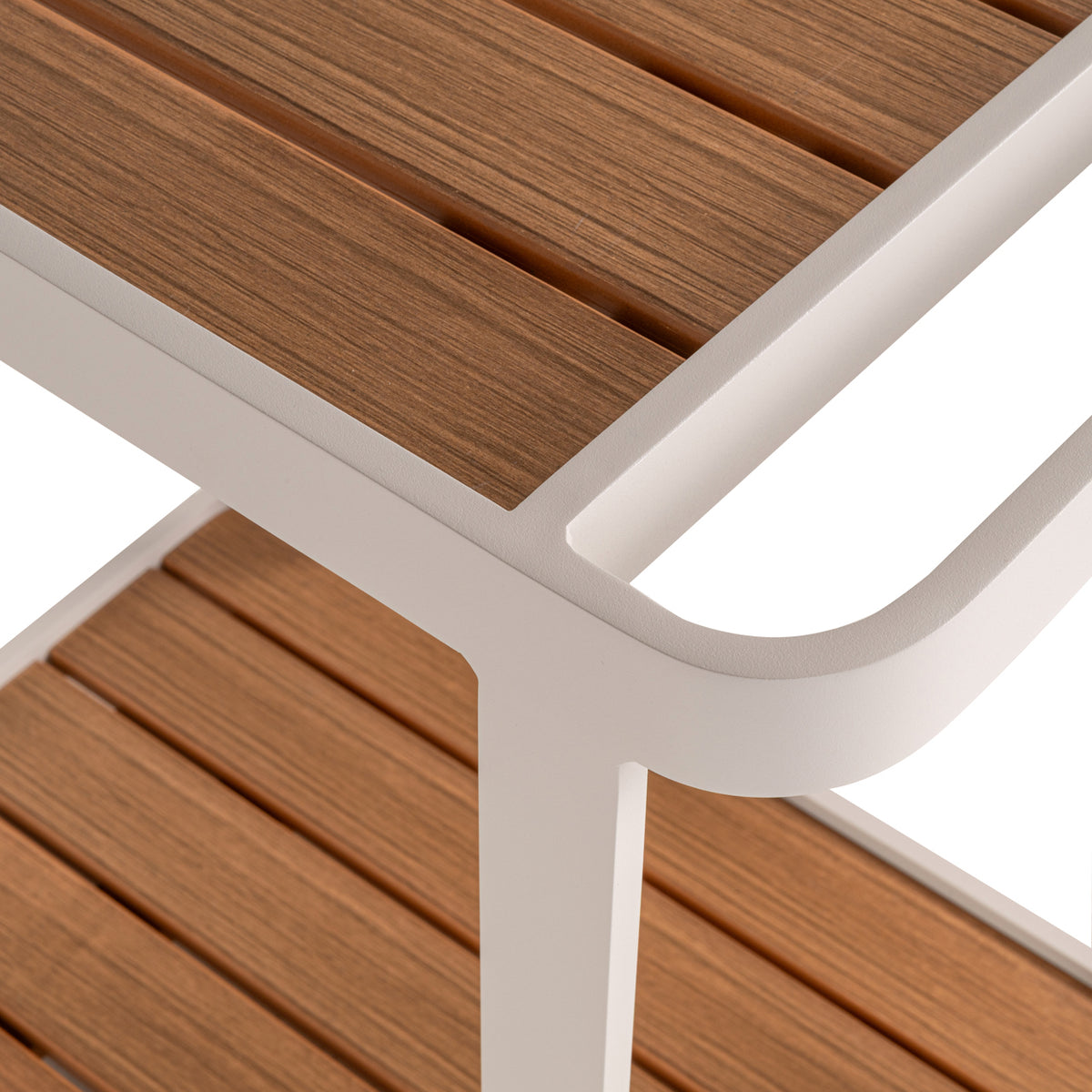 Tuin Spritz beige aluminium, detail van het materiaal
