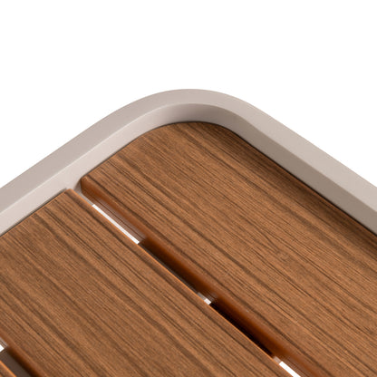 Tuin Spritz beige aluminium, detail van het materiaal