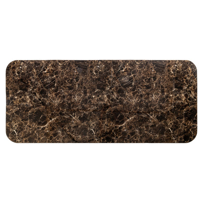 Eettafel Almundi bruin mdf 230 cm, bovenaanzicht op witte achtergrond