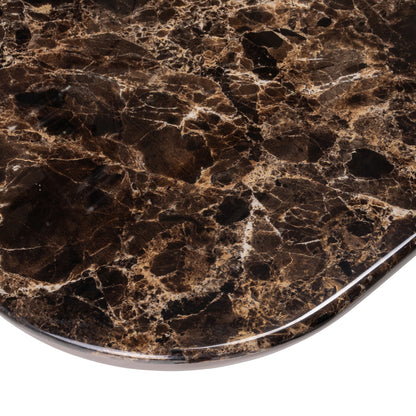 Eettafel Almundi bruin mdf 230 cm, detail van het materiaal