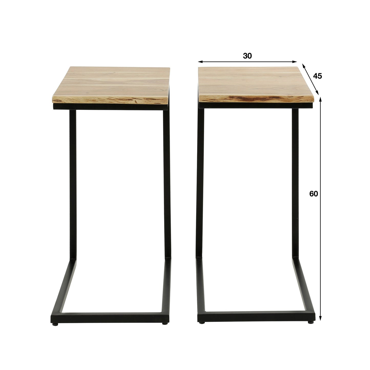 Bijzettafel Edge | Naturel Acaciahout