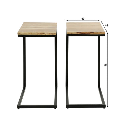 Bijzettafel Edge | Naturel Acaciahout