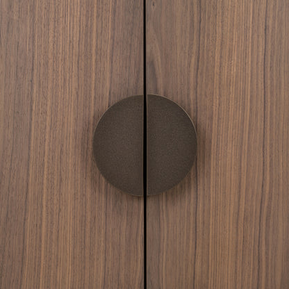 TV-meubel Windsor walnoot mdf, detail van het materiaal