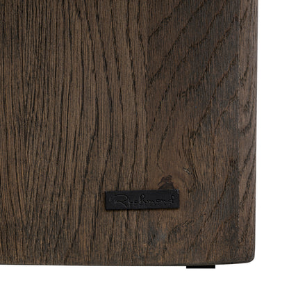 Salontafel Castello donkergrijs eikenhout, detail van het materiaal