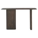 Sidetable Castello donkergrijs eikenhout, vooraanzicht op witte achtergrond