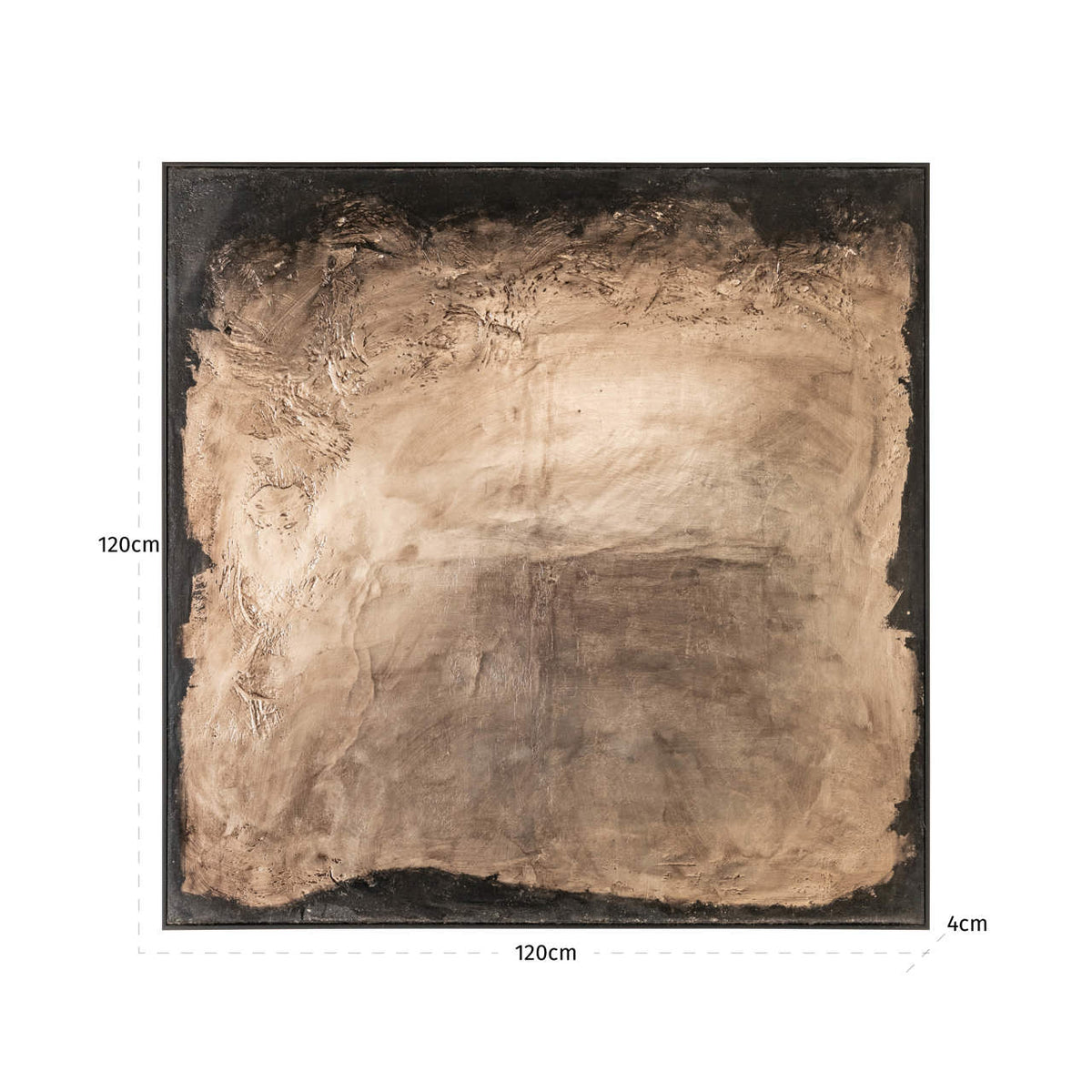 Wanddecoratie Rival goud jute, maatvoering met afmetingen