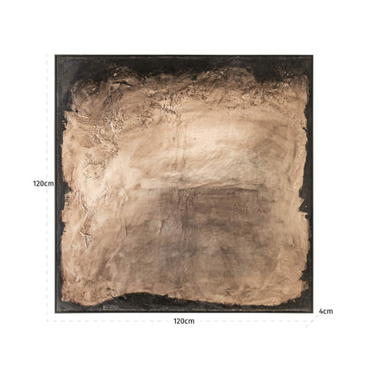 Wanddecoratie Rival goud jute, maatvoering met afmetingen
