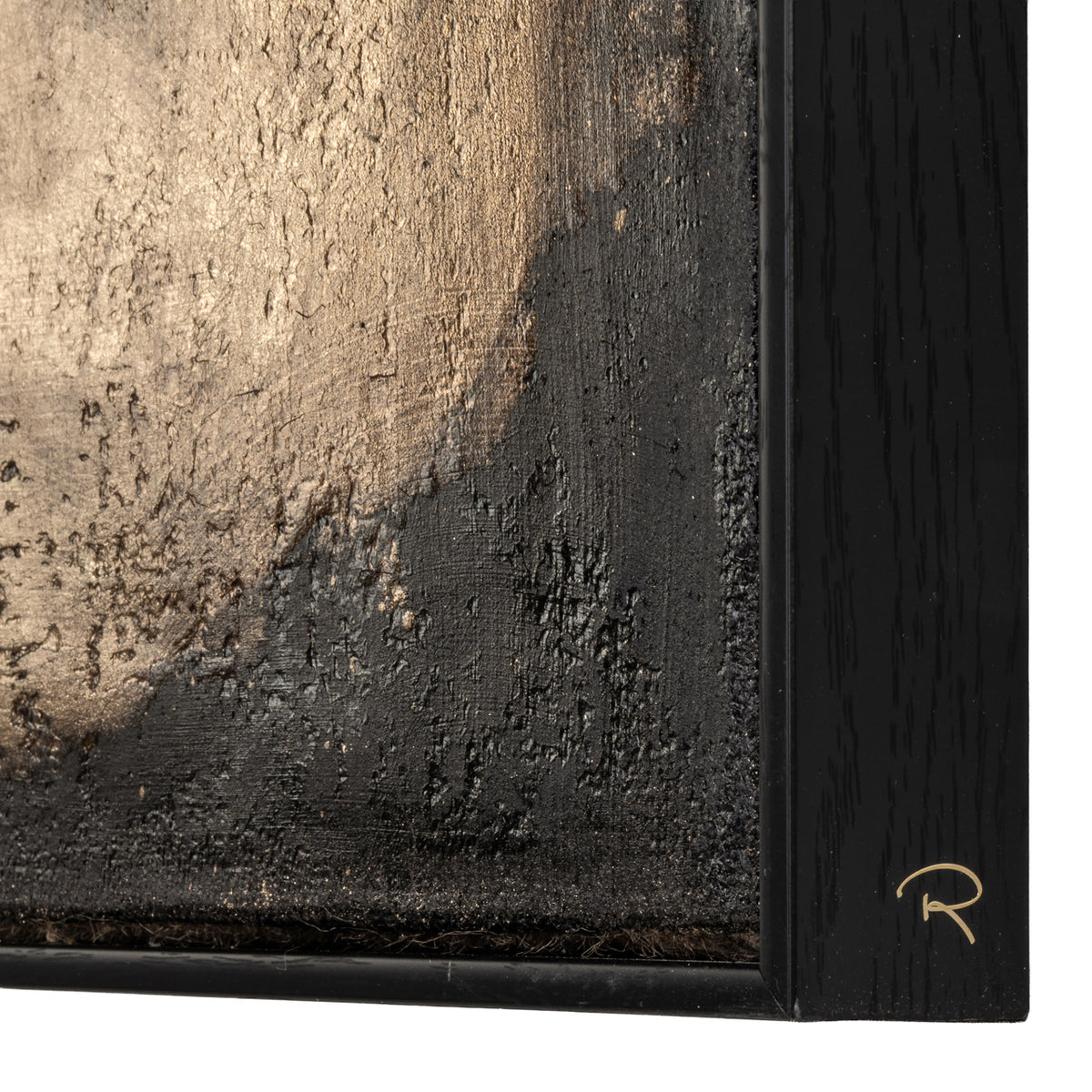 Wanddecoratie Rival goud jute, detail van het materiaal