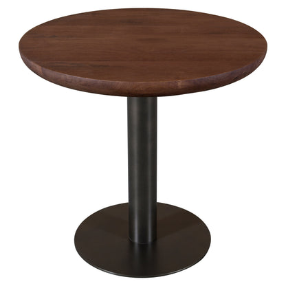Eettafel Baldwin bruin mangohout, vooraanzicht op witte achtergrond