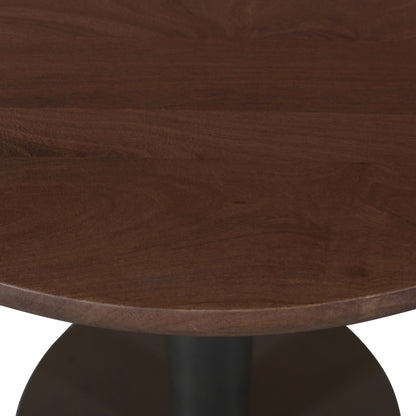 Eettafel Baldwin bruin mangohout, detail van het materiaal
