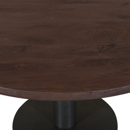 Eettafel Baldwin bruin mangohout, detail van het materiaal