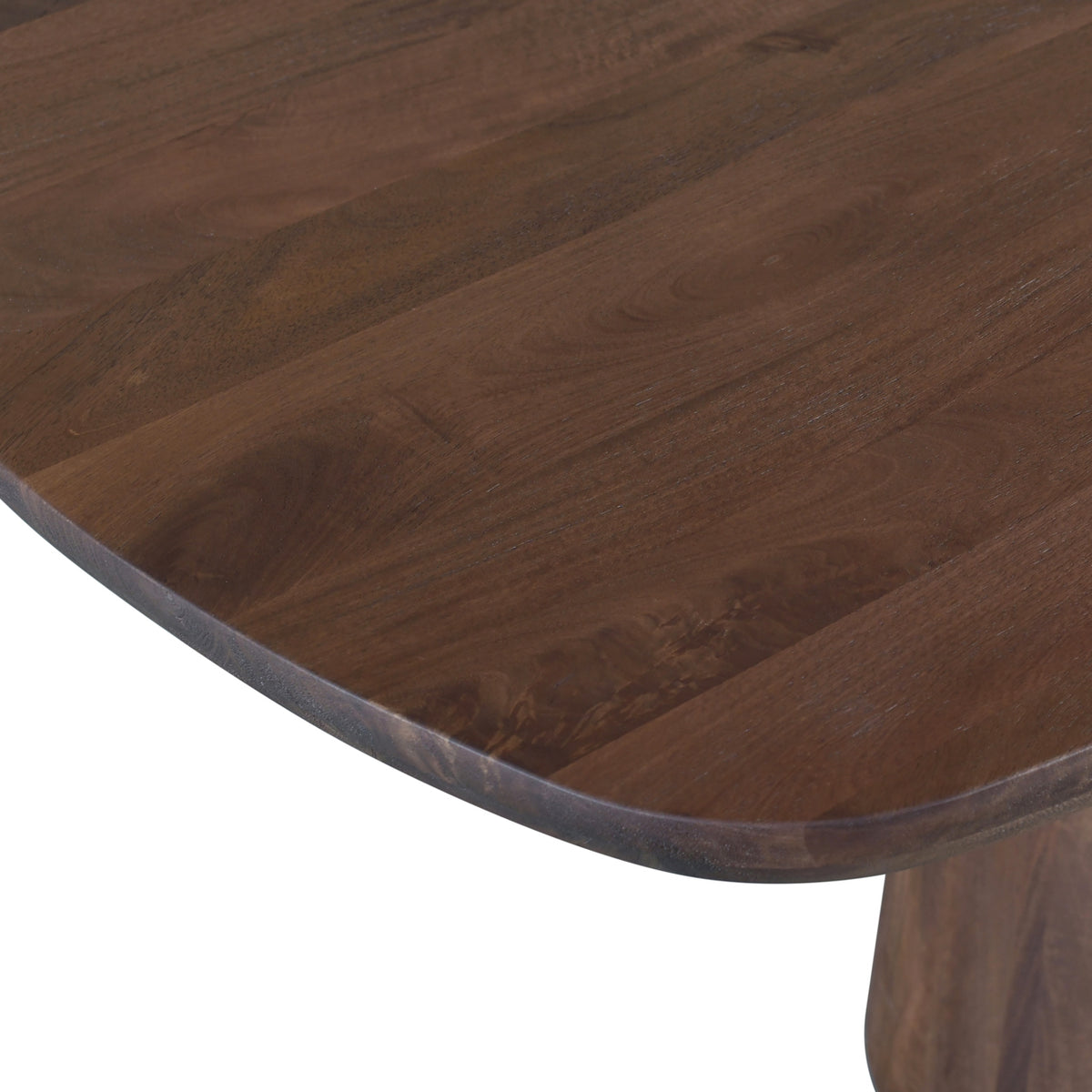 Bartafel Baldwin bruin mangohout, detail van het materiaal