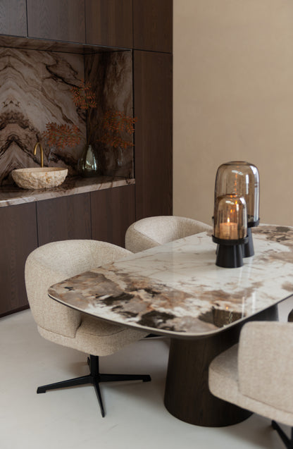 Eettafel Langford bruin mdf 200 cm