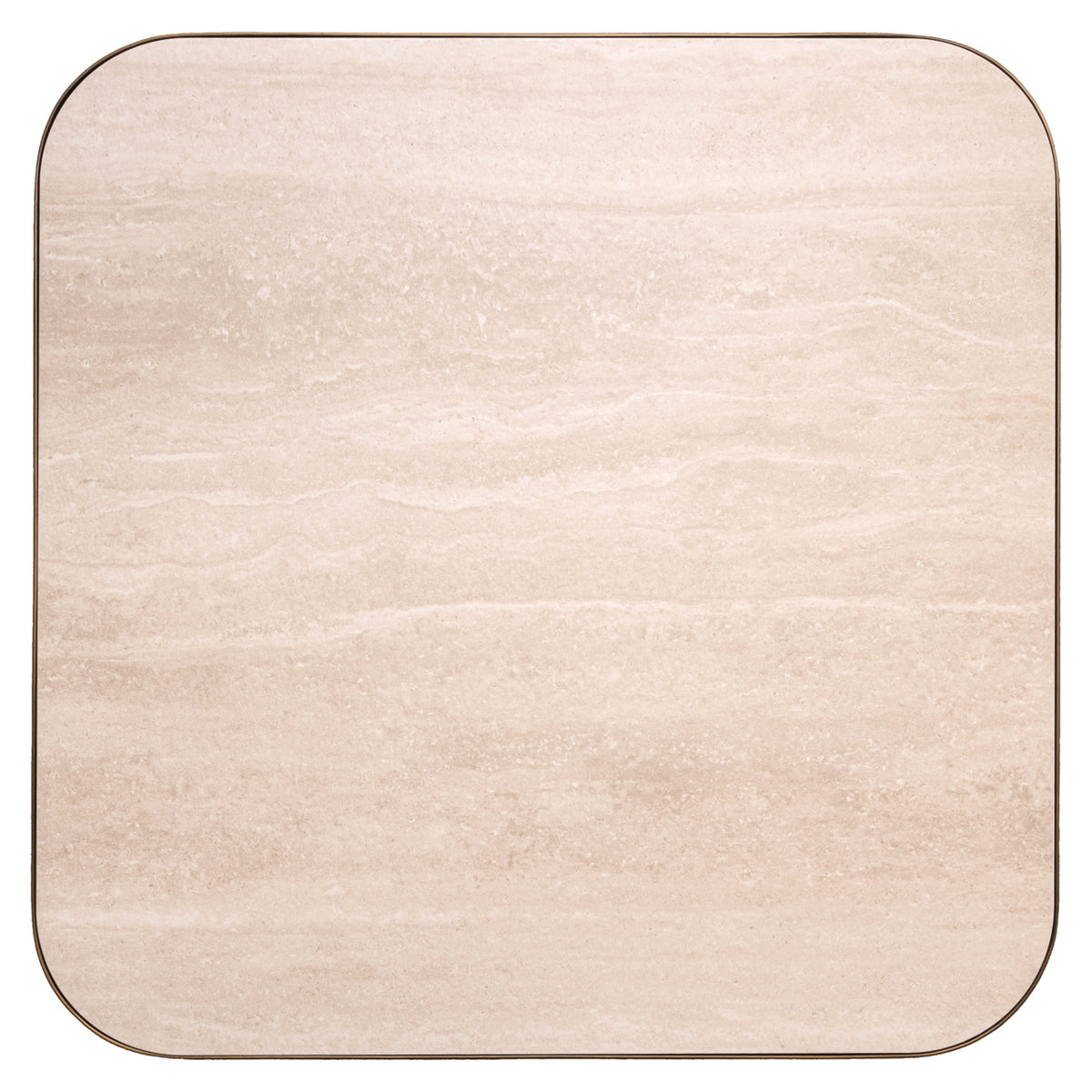 Salontafel Claridge beige ijzer 70 cm, detail van het materiaal