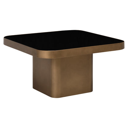 Salontafel Claridge beige ijzer 70 cm, schuin vooraanzicht op witte achtergrond