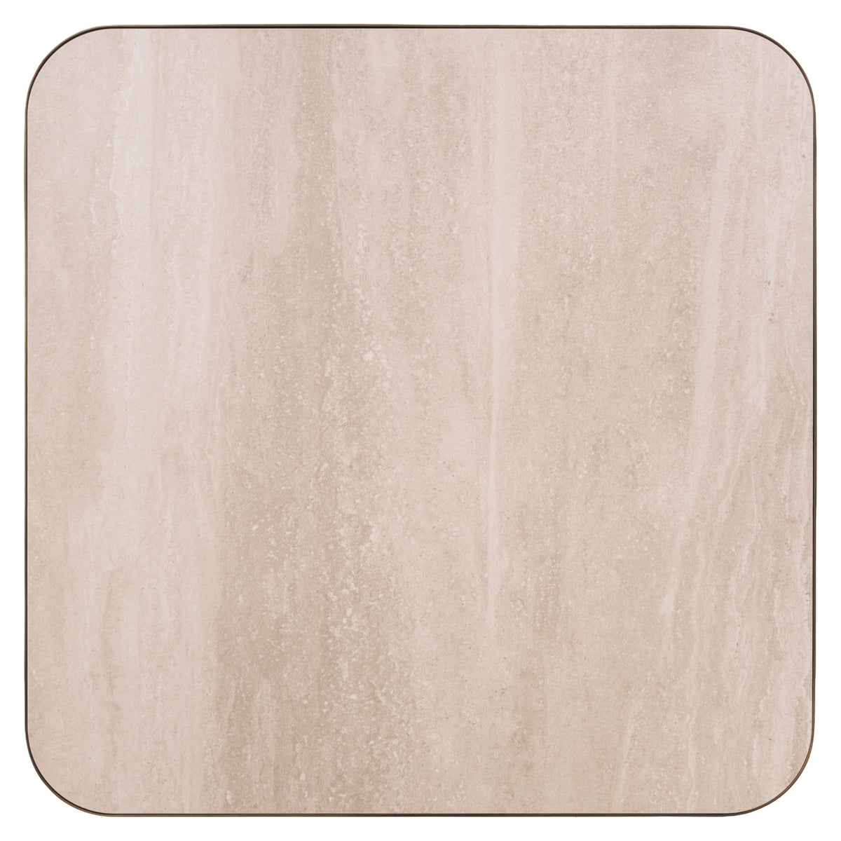 Salontafel Claridge beige ijzer 90 cm, detail van het materiaal
