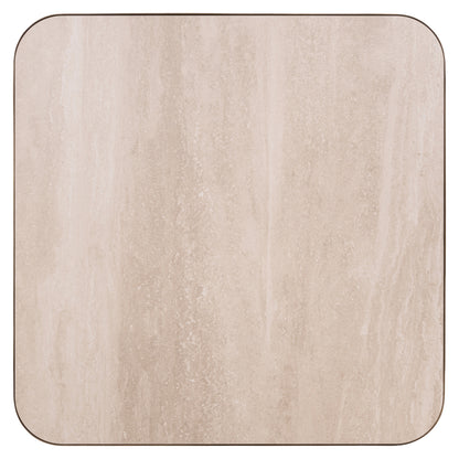 Salontafel Claridge beige ijzer 90 cm, detail van het materiaal