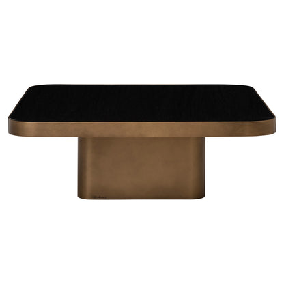 Salontafel Claridge beige ijzer 90 cm, vooraanzicht op witte achtergrond