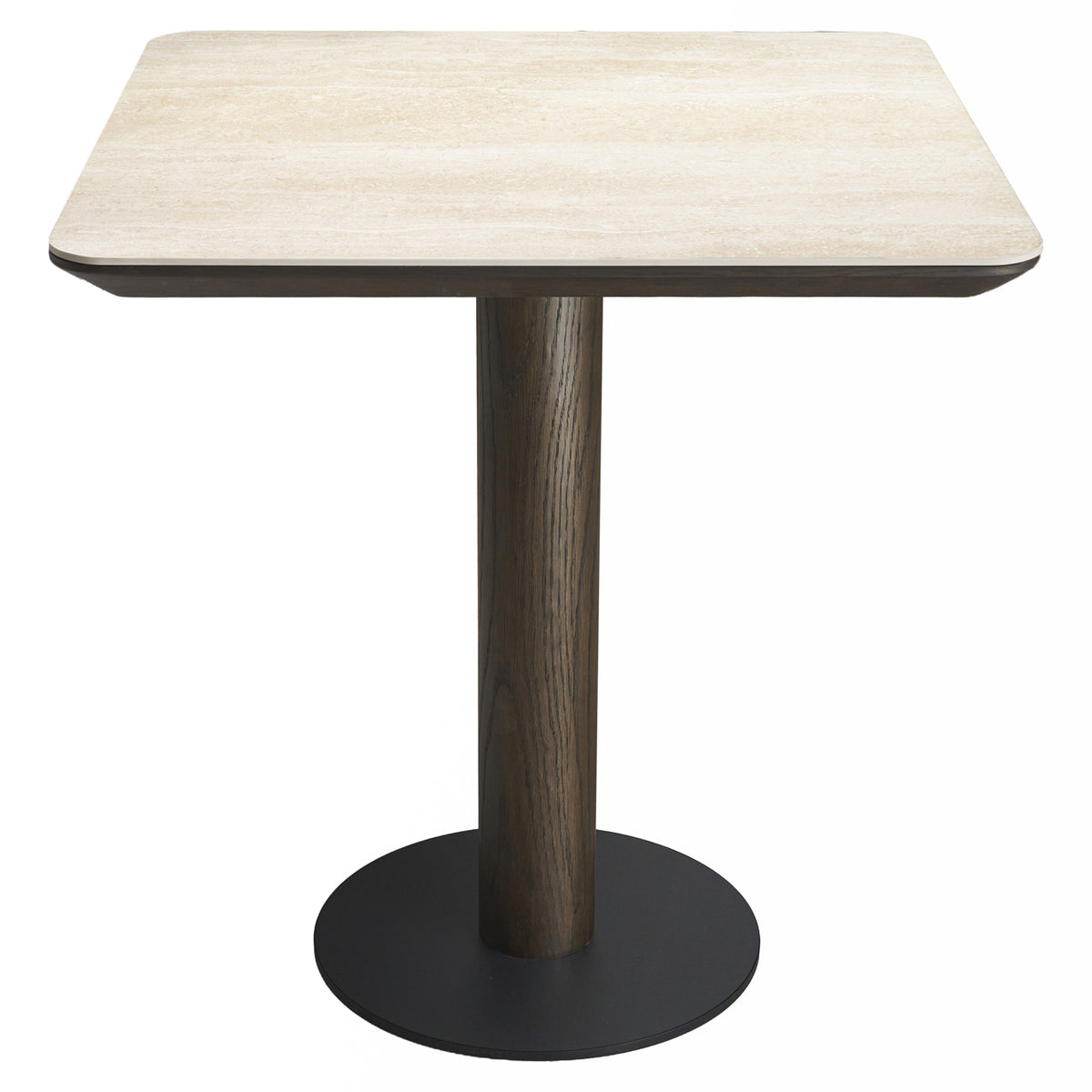 Eettafel Ritz bruin mdf 70 cm, vooraanzicht op witte achtergrond