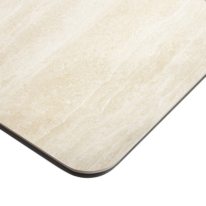Eettafel Ritz bruin mdf 70 cm, detail van het materiaal