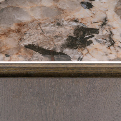 Vitrinekast Langford bruin mdf