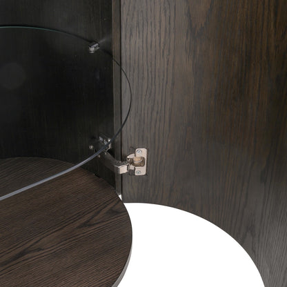 Vitrinekast Langford bruin mdf