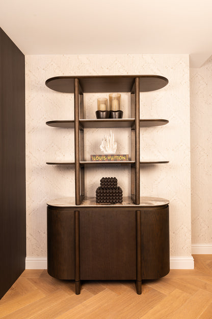 Vitrinekast Langford bruin mdf