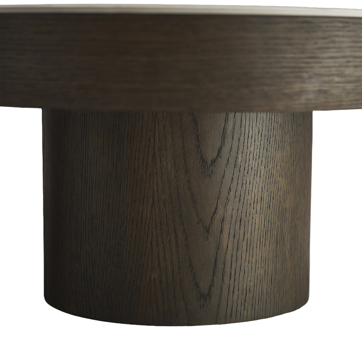 Salontafel Langford bruin mdf, detail van het materiaal
