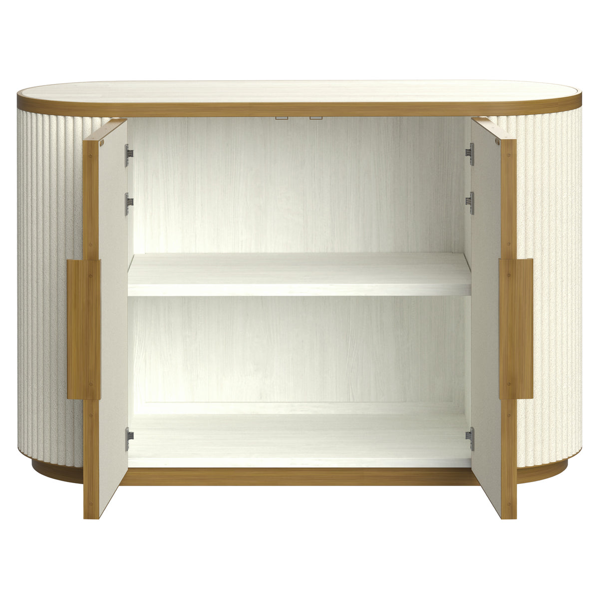 Dressoir Tivoli wit keramiek, detail van de functie