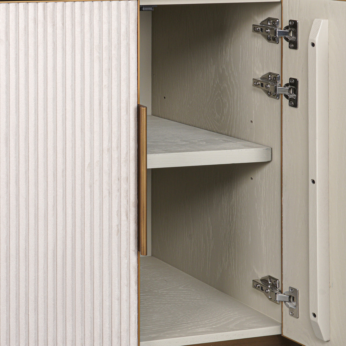 Dressoir Tivoli wit keramiek, detail van de functie