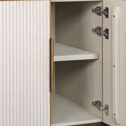 Dressoir Tivoli wit keramiek, detail van de functie