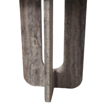 Sidetable Westin grijs travertin, detail van het materiaal