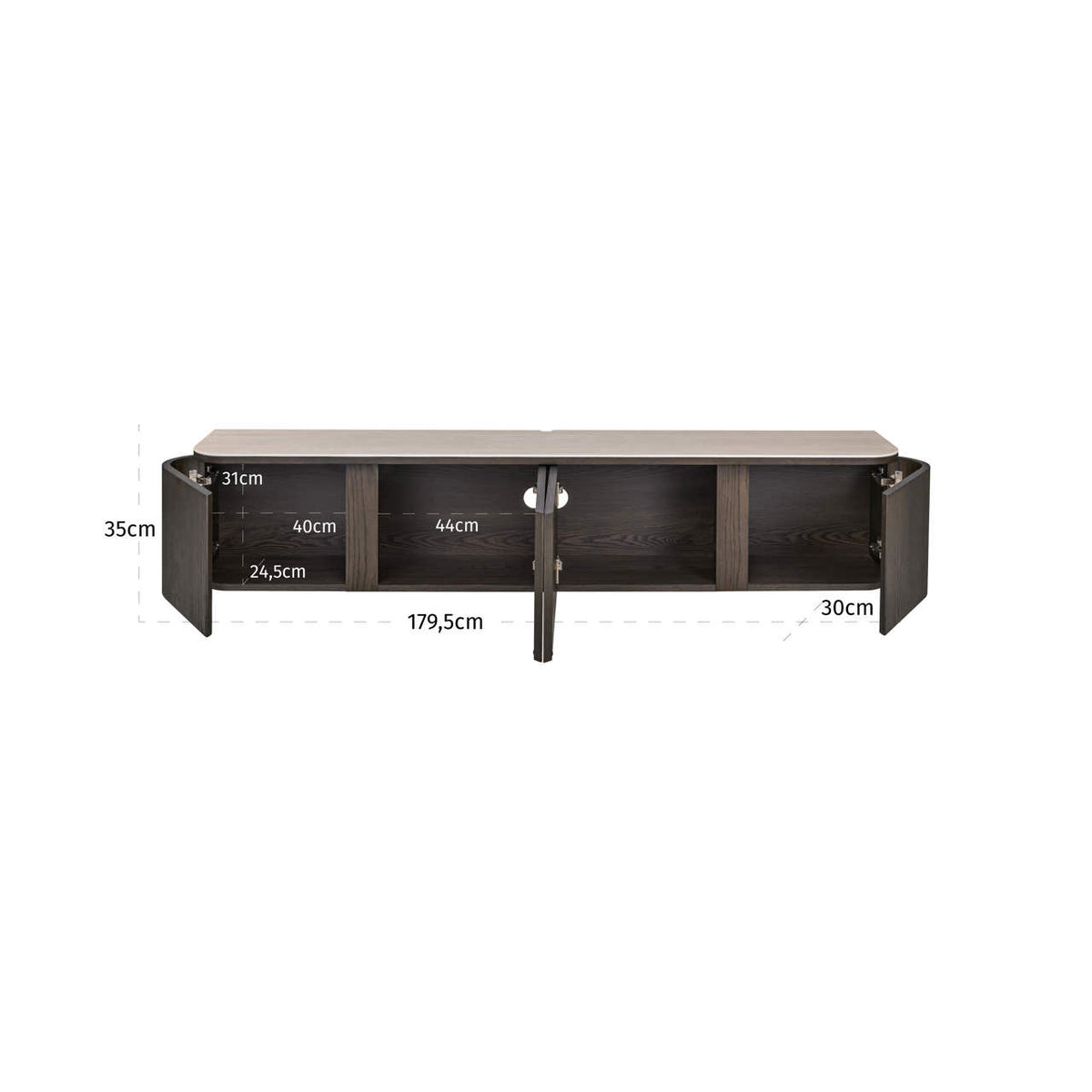 TV-meubel Nando bruin mdf