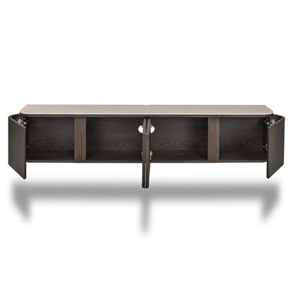 TV-meubel Nando bruin mdf, detail van de functie
