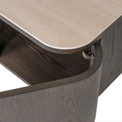 TV-meubel Nando bruin mdf, detail van de functie