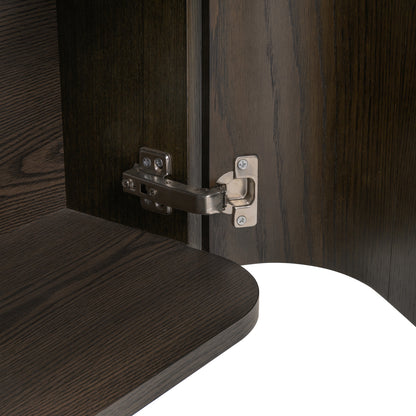 TV-meubel Nando bruin mdf, detail van de functie