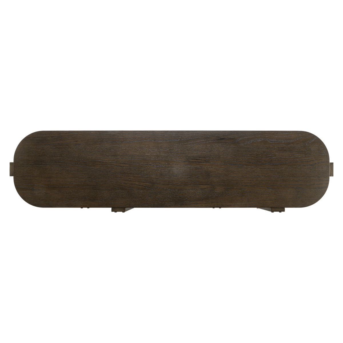 Sidetable Ellington bruin mdf, bovenaanzicht op witte achtergrond
