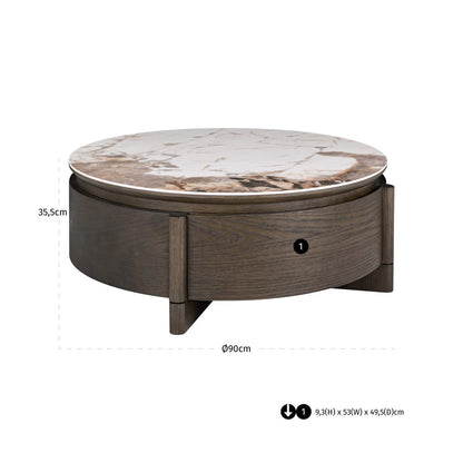 Salontafel Langford bruin mdf