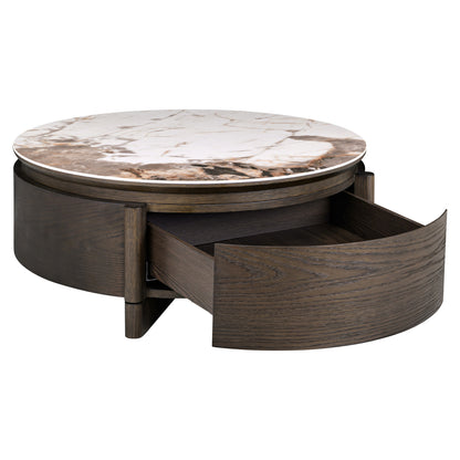 Salontafel Langford bruin mdf, detail van de functie