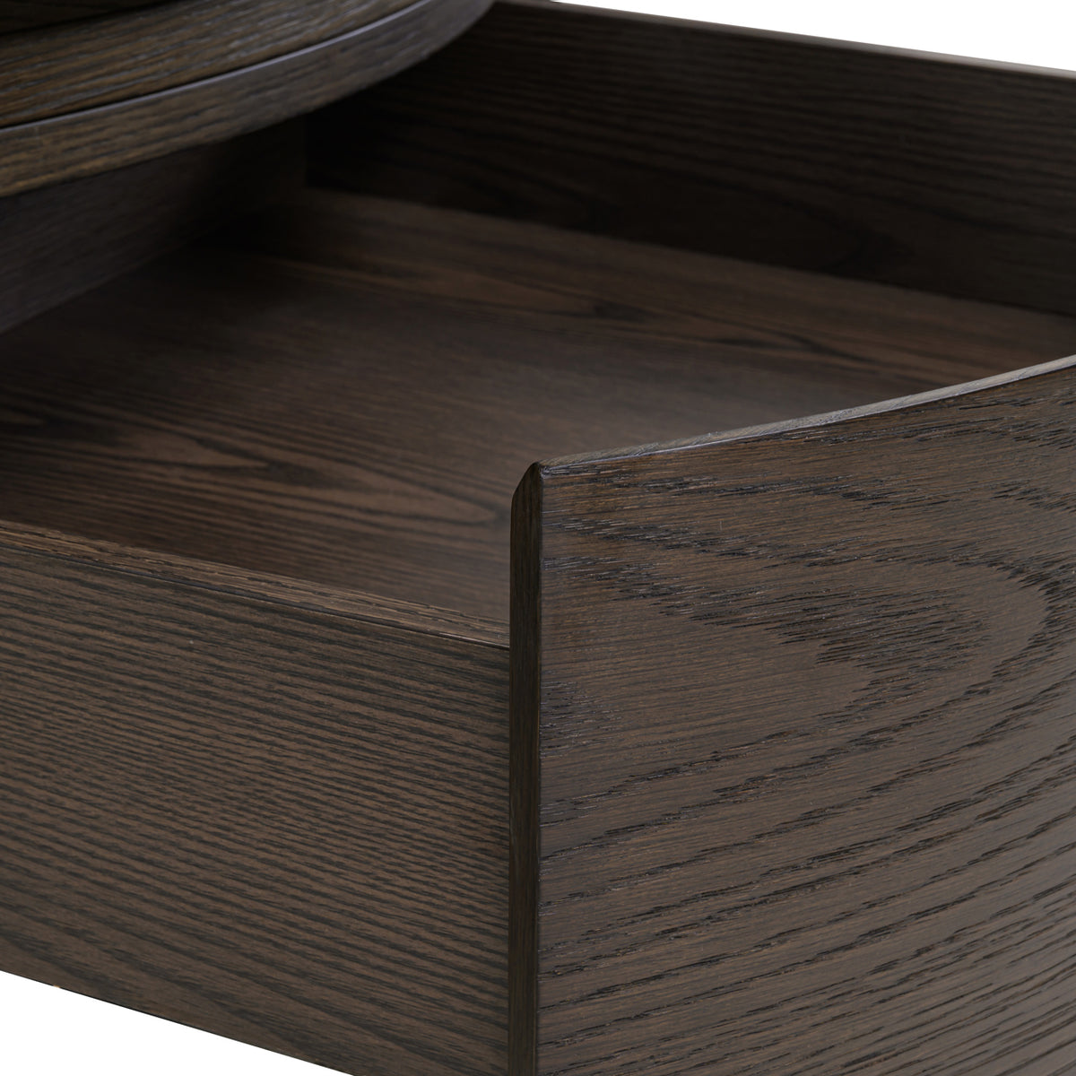 Salontafel Langford bruin mdf, detail van de functie