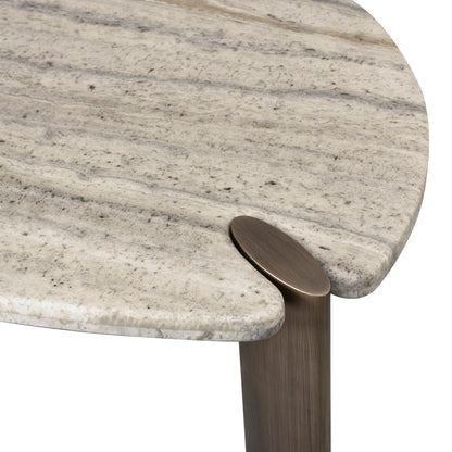 Salontafel Arcadia grijs ijzer, detail van het materiaal