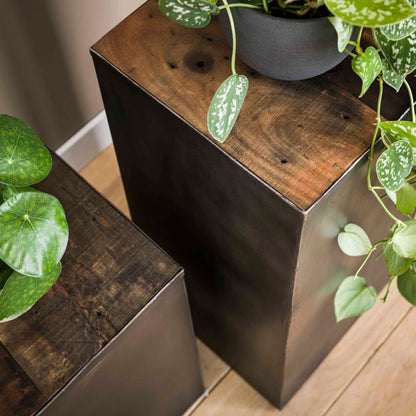 Bijzettafel Raft | Zwart Metaal