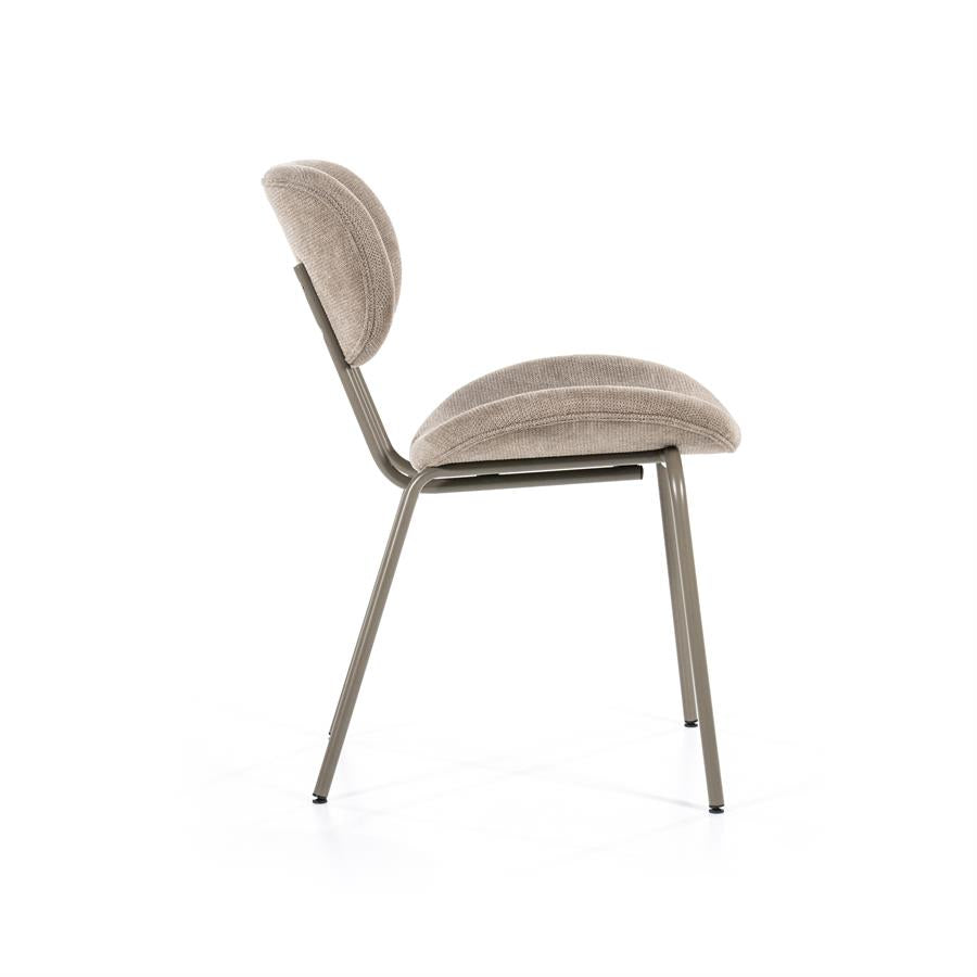 Eetkamerstoel Venus | Bruin Stof