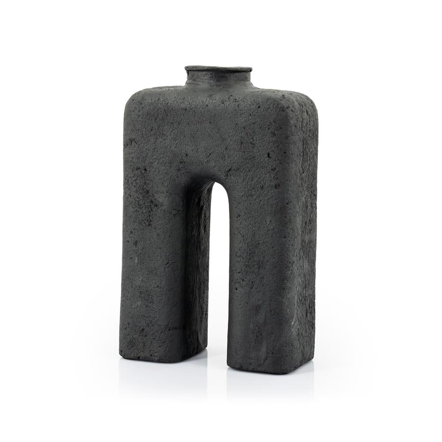 Vaas & Pot Arc zwart ecomix 38 cm