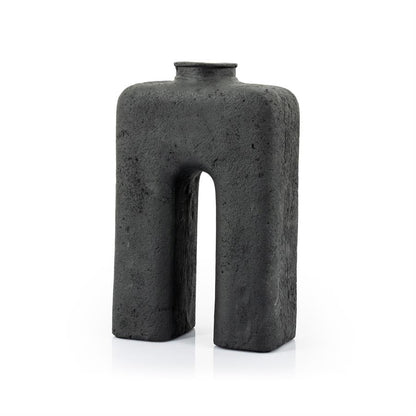 Vaas & Pot Arc zwart ecomix 38 cm