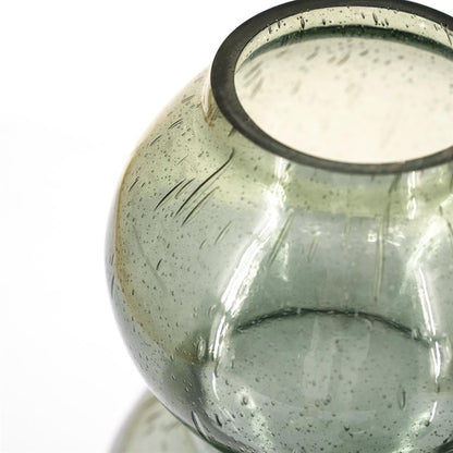 Vaas & Pot Viva groen glas groot, detail van het materiaal