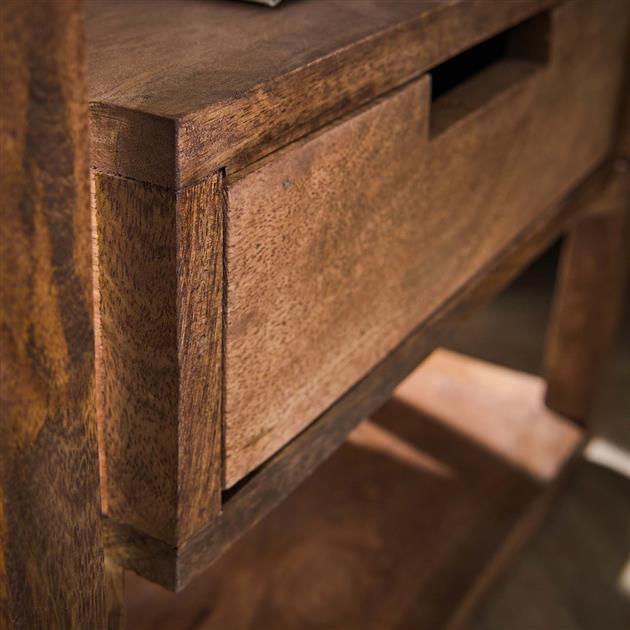 Nachtkastje Sahara | 1 Lade | Zandkleur Massief Mango