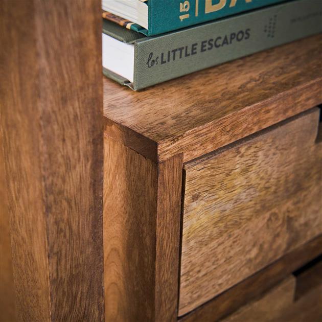 Nachtkastje Sahara | 2 Lades | Zandkleur Massief Mango